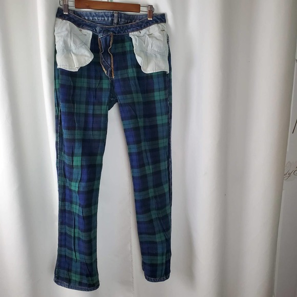 Lands'end Blue Jeans Flannel Lined Size 10 - Picture 4 of 8